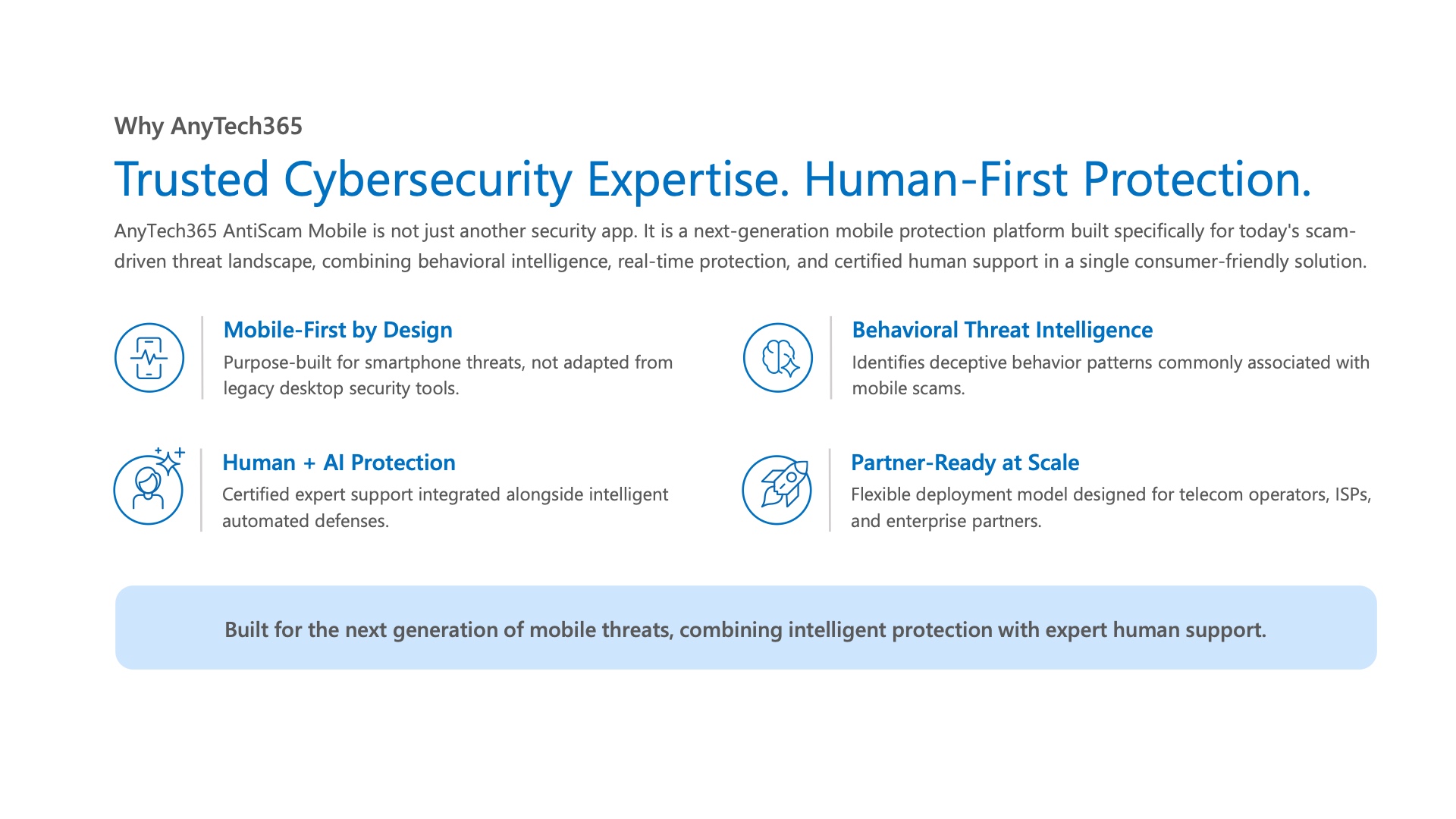 Why AnyTech365 — trusted cybersecurity expertise and human-first protection.